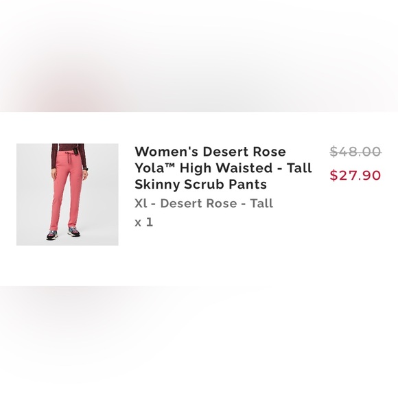 desert rose Figs one pocket top and bottoms - Picture 4 of 4